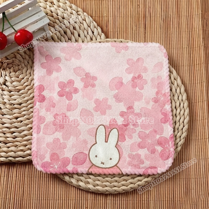 Home Textiles Face Towel - Conjunto de Toalhas Quadradas com Estampa