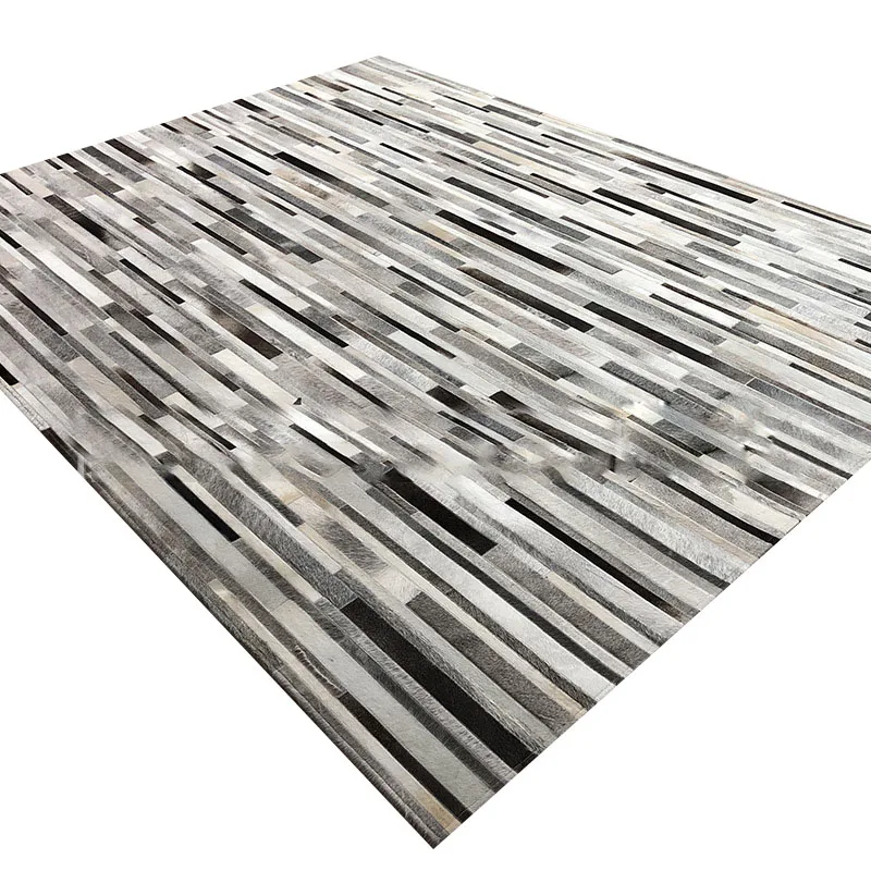 Home Textiles Importers In Usa - Tapete Cinza de Couro Natural Importado
