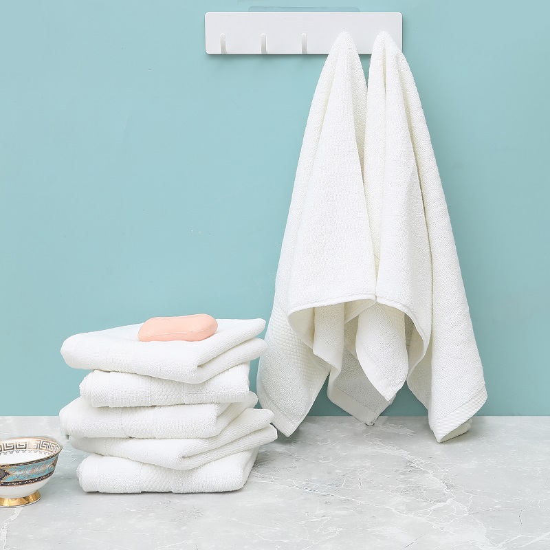 Home Textiles Face Towel - Conjunto de toalhas de rosto brancas
