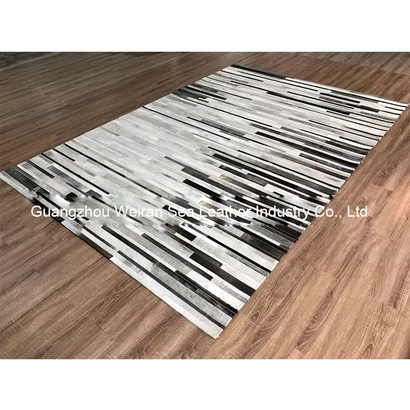 Tapete de Couro de Vaca Cinza  - Home Textiles Importers In Usa avaliação e preço