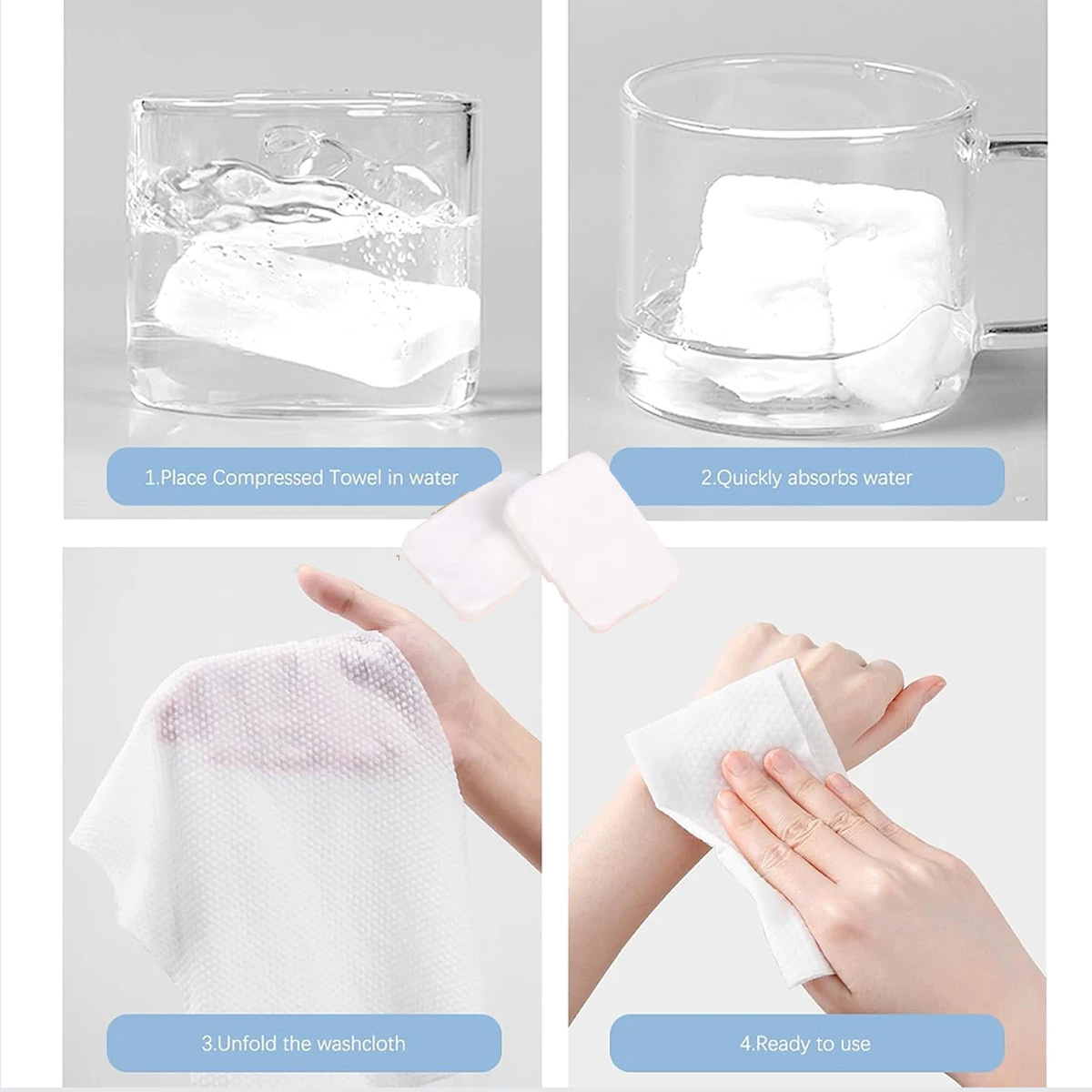 100 Unidades de Toalhas Compri - Home Textiles Face Towel avaliação e preço