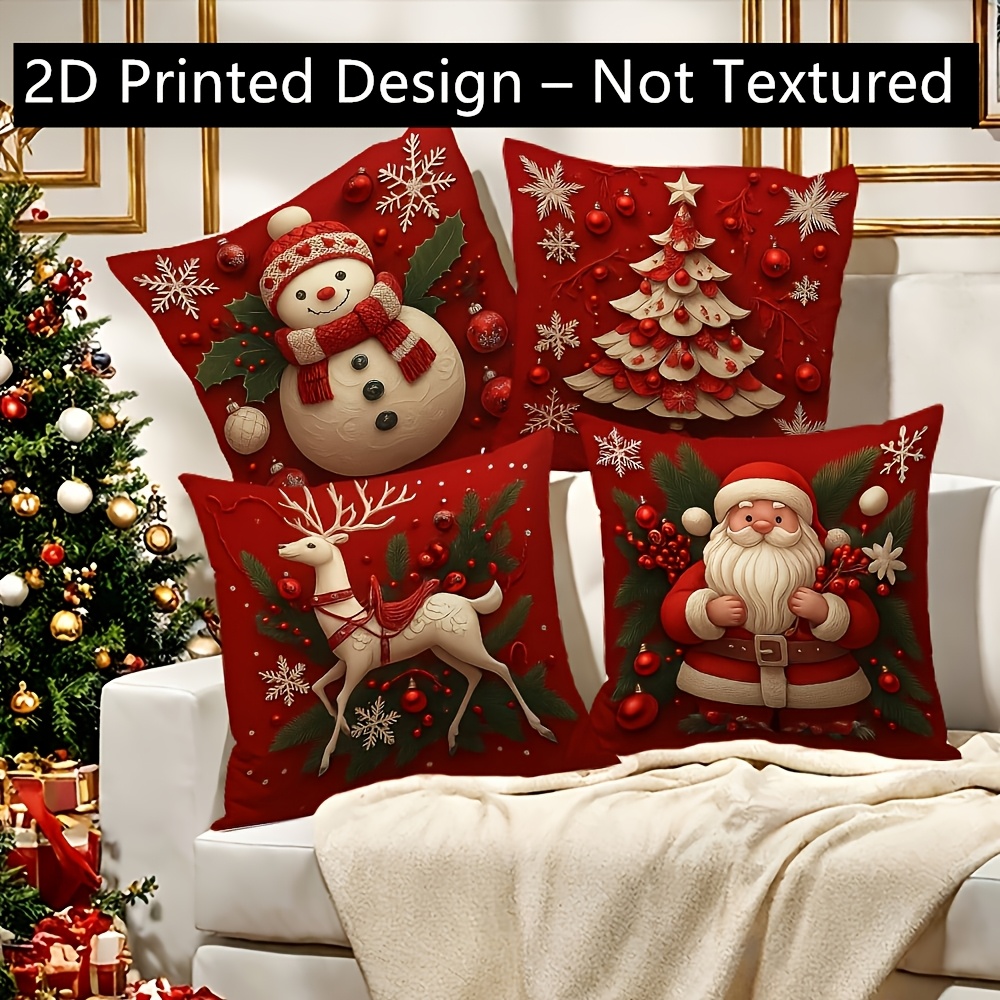 2 capas de almofada de Natal,  - Pillow Insert 18X18 avaliação e preço
